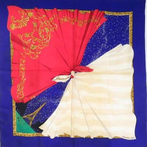 Auth HERMES Carre 90 Scarf Multicolor Silk - Picture 1 of 9